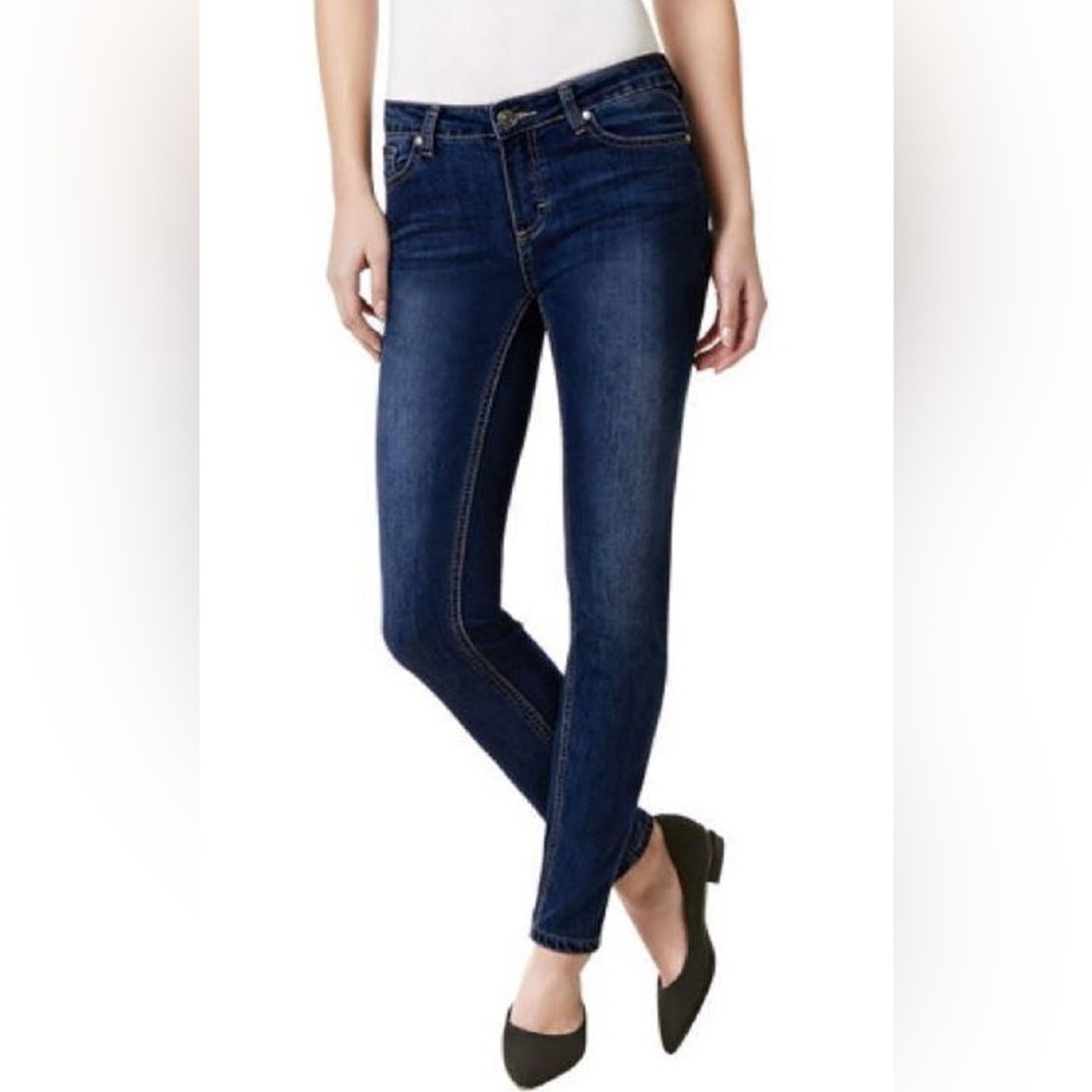 Buffalo David Bitton Francesca Blue Denim Mid Rise Skinny Stretch Jeans 2/26